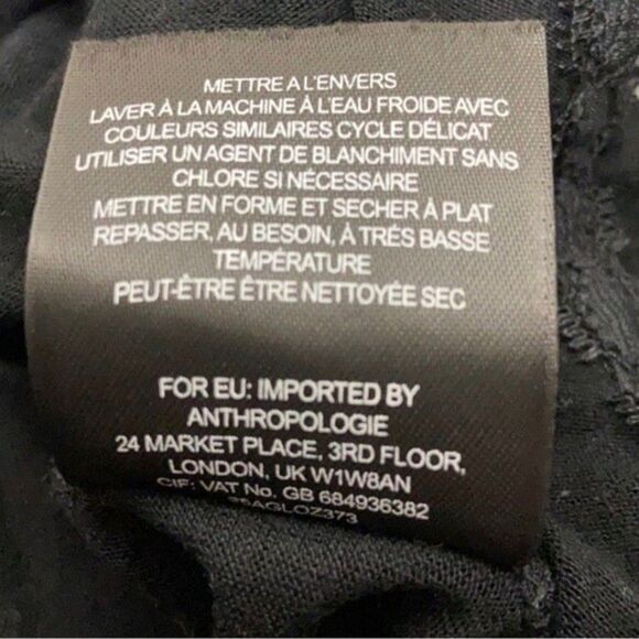 Anthropologie Postmark Black White Floral Dress Small - Picture 8 of 11